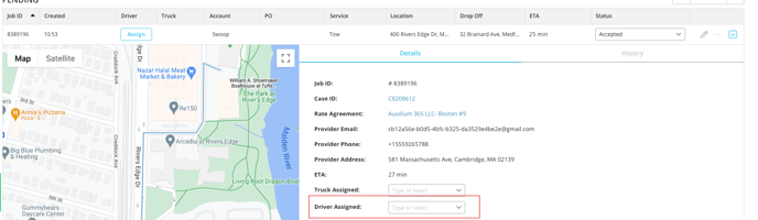 Assign Driver_Job Details