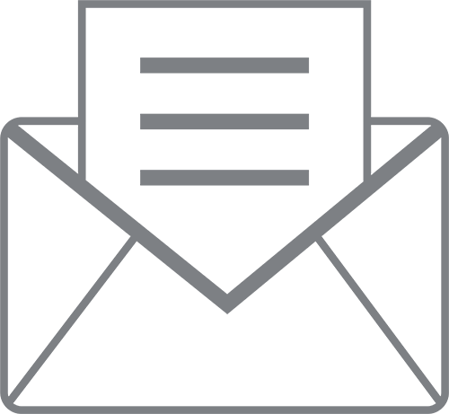 email communication or newsletter grey icon